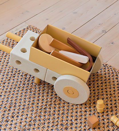 MODU Gåvogn 3-i-1 - 48x27x44 cm - Sand Grey/Honey Yellow