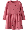 Name It Dress l/s - NmfVivia - Rapture Rose/W. Dark Sapphire Hea