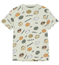 Minymo T-Shirt - Tender Greens m. Print