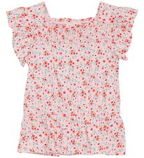 Minymo Top - Rosen Quartz m. Blomster