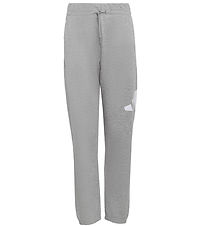 adidas Performance Sweatpants - J BL FT PT - Mgreyh/Hvid
