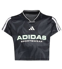 adidas Performance T-shirt - Cropped - Carbon/Black/White