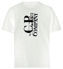 C.P. Company T-shirt - Gauze White m. Print