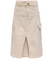 Kids Only Denimnederdel - Kogemily Cargo - Ecru