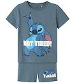 Name It Nattøj - 2-delt - NmmArush - Stitch - Blue Mirage