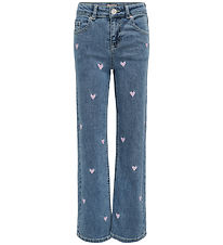 Kids Only Jeans - KogJuicy - Wide - Heart - Noos - Blue Denim