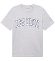 Les Deux T-shirt - Aidan - Snow Melange w. Logo