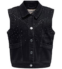 Kids Only Denimvest - KogKennedy - Washed Black/Rhinestone