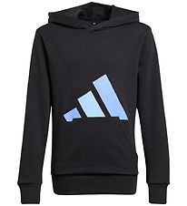 adidas Performance Hættetrøje - Black/Blufus/Globlu m. Logo
