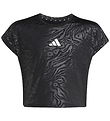 adidas Performance T-shirt - Cropped - Sort/Hvid