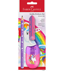 Faber-Castell Blyantsæt - Jumbo Unicorn - 3 Dele - Lilla