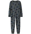 Name it Nattøj 2-delt - NkmNight - Mørkegråmeleret