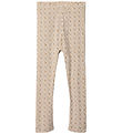 Lil' Atelier Leggings - Rib - NmfGago - Gray Morn/Vintage Flower