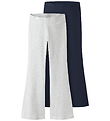 Name It Hosen - 2er-Pack - NkfVivii - Hellgrau-Meliert/Navy Blaz