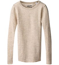 Molo Bluse - Merino Uld - Rihanna - Oatmeal Melange