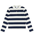 Grunt Polobluse - GrAnte - Navy/Hvidstribet
