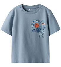 Name It T-shirt - NmmKeith - Dusty Blue m. Print