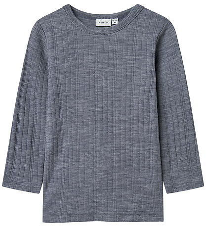 Name It Bluse – Wolle – Rib – Noos – NmmWang – Folkstone Grey