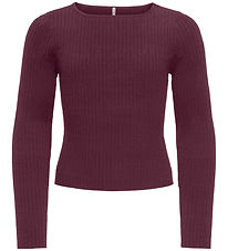 Kids Only Bluse - Strik - Rib - KogIbi - Mauve Wine/Solid