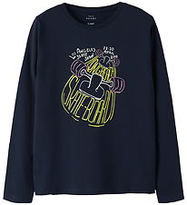 Name It Bluse - NkmVux - Navy Blazer/Longbeach Skateboard