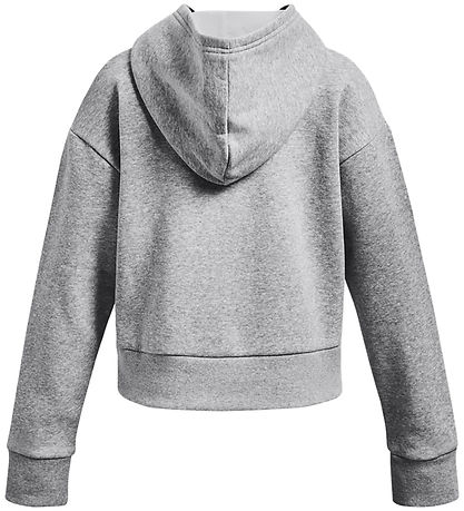 Under Armour Hættetrøje - Cropped - Rival - Pitch Gray