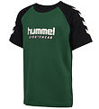 Hummel Stuttermabolur - HmlJr Lógó - Dark Green
