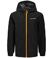 Jack & Jones Regnjakke - PE -  JjefLynn - Sort/Dark Cheddar Zipp