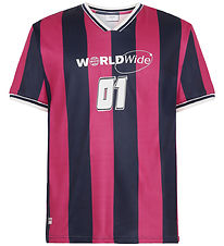 Grunt T-shirt - GrPilo - Navy/Pinkstribet