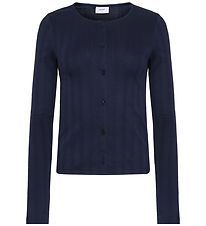 Grunt Cardigan - GrPrat - Navy m. Hulmønster