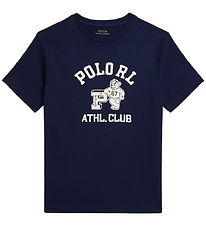 Polo Ralph Lauren T-shirt - Refined Navy m. Hvid