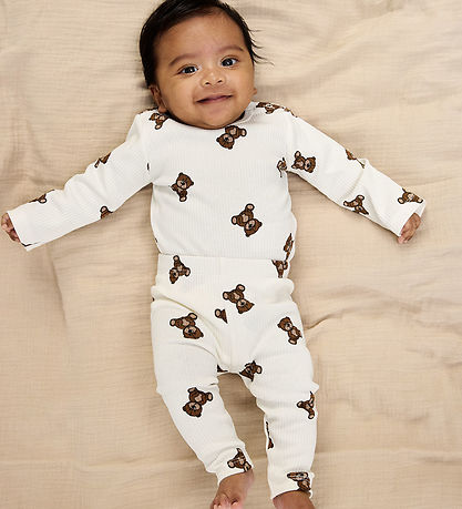 The New Siblings Leggings - Rib - TnsbPaulo - Cloud Dancer w. Ba