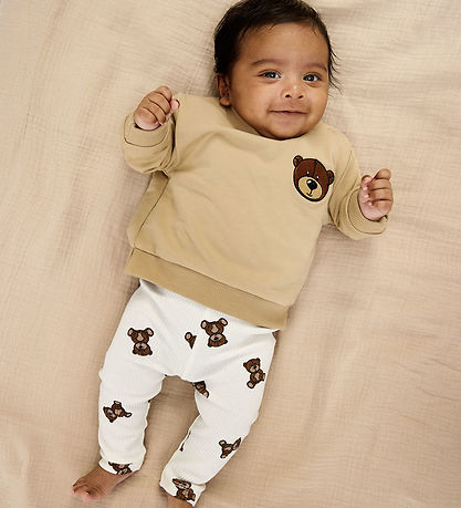 The New Siblings Leggings - Rib - TnsbPaulo - Cloud Dancer w. Ba