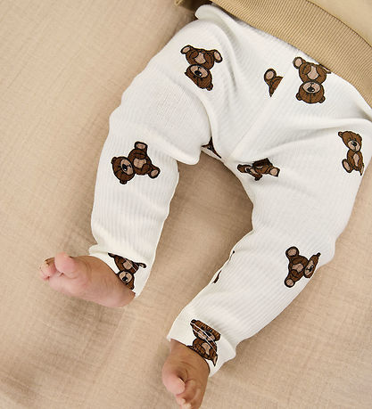 The New Siblings Leggings - Rib - TnsbPaulo - Cloud Dancer w. Ba