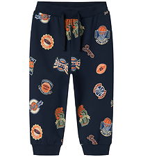 Name It Sweatpants - NmmLeland - Navy Blazer m. Print