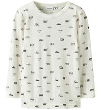 Name It Bluse - Uld - Rib - Noos - NmmWang - Snow White/Small Ca