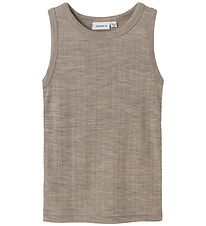 Name It Undershirt - Wool - Rib - NmmWang - Satellite