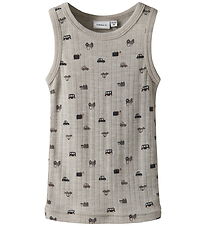 Name It Undershirt - Wool - Rib - Nacreous Cloud/Small Cars