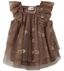 Sofie Schnoor Kjole - Tyl - BlossomSB - Brown m. Glitter