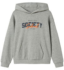 Name It Hættetrøje - NkmLucas - Grå Meleret