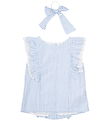 The New Topp/Hårsnodd - TnNalani - White Swan Striped m. Glimme