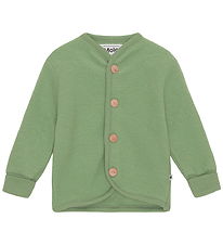 Molo Cardigan - Uldfleece - Umber - Moss Green