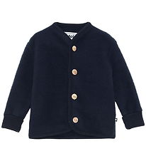 Molo Cardigan - Uldfleece - Umber - Dark Navy