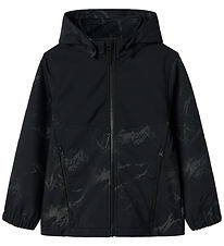 Name It Softshell w. Fleece - NkmAlfa08 - Black w. Reflective pr