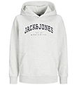 Jack & Jones Hoodie- JjeCaleb - Noos - White Melange/Loose