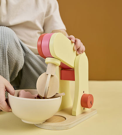 Kids Concept Røremaskine - Træ - 17 cm - Lysegul/Rosa