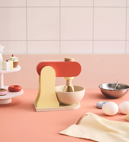 Kids Concept Røremaskine - Træ - 17 cm - Lysegul/Rosa