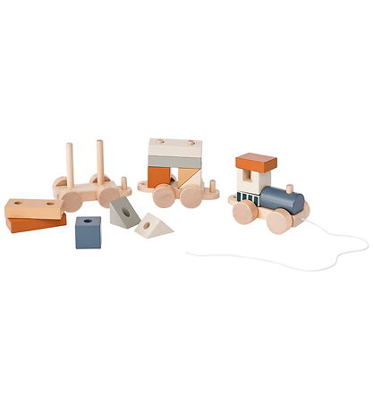 Kids Concept Tog m. Klodser - 38 cm - Træ