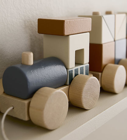 Kids Concept Tog m. Klodser - 38 cm - Træ