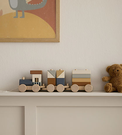 Kids Concept Tog m. Klodser - 38 cm - Træ