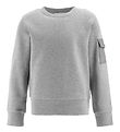 Moncler Sweatshirt - Gråmeleret m. Lomme